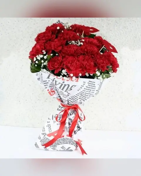 Kırmızı Karanfil Buketi